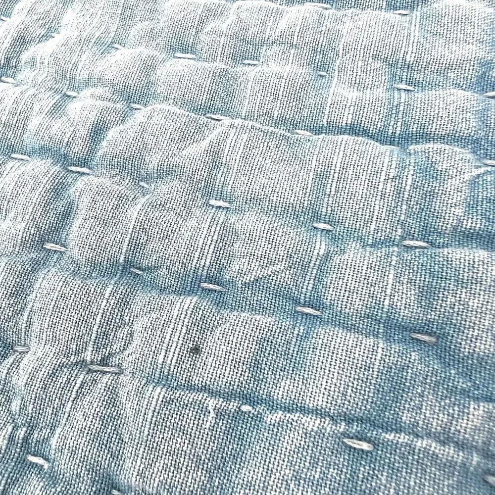 Pottery Barn stone washed denim reversible quilt cover